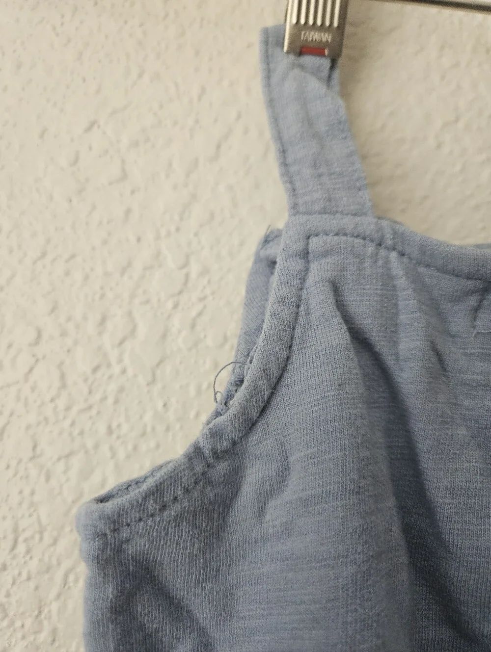 rabbit + bear 100% organic cotton blue overalls with embroidered dog, 6-9 months